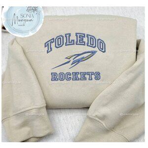 NCAA Toledo Rockets Embroidered Sweatshirt College Football Hoodie Game Day